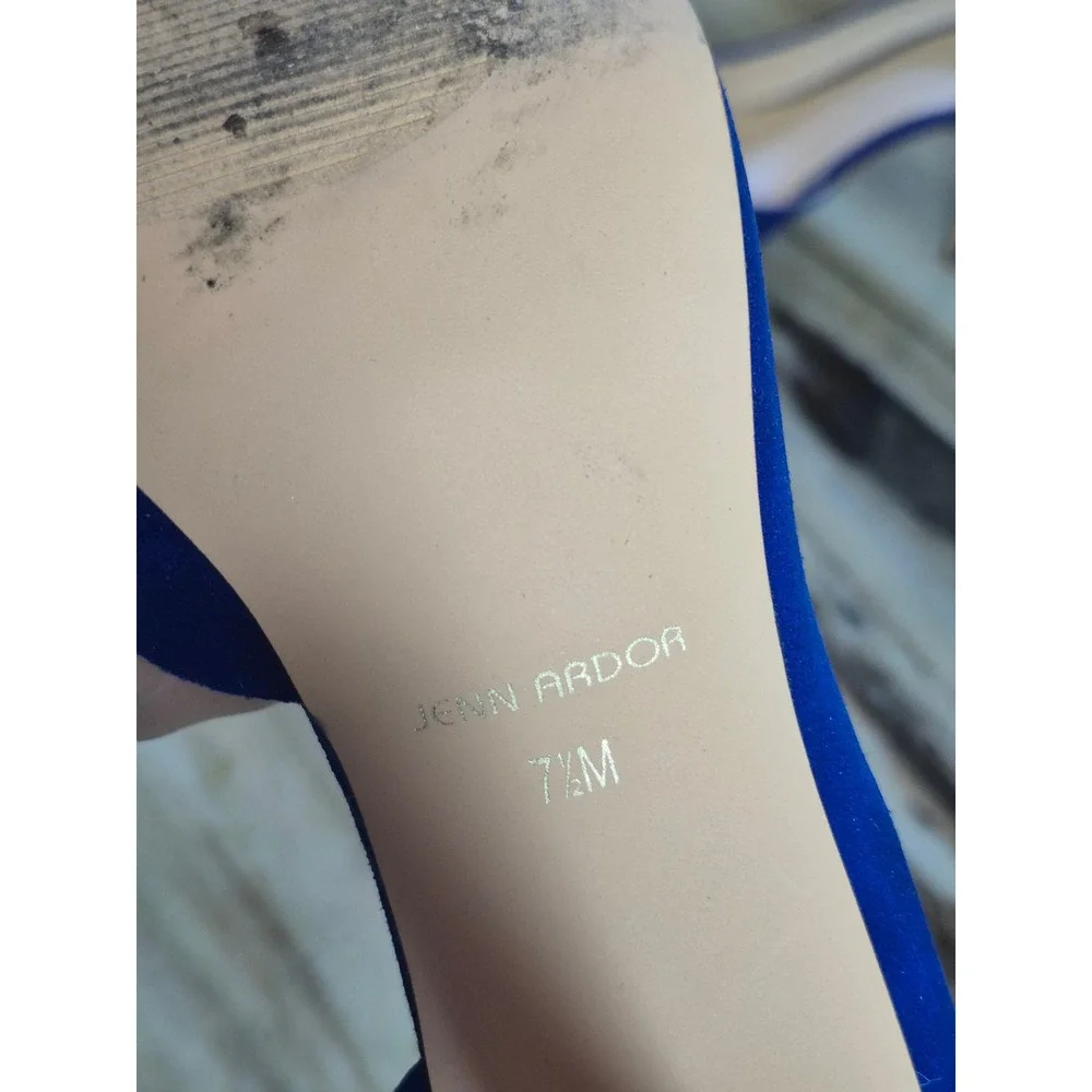 Jenn Ardor Royal Blue d'Orsay Pumps Pointed Toe Stiletto Heels 7.5 Wedding Guest